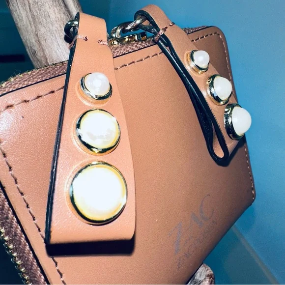 Zac Posen - Eartha Pearl Lady Zipped Small Leather Wallet - Camel